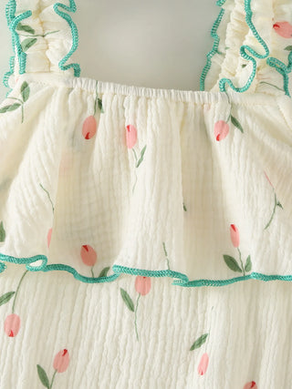 Tulip Cotton Romper Set - RYAN AND REMI