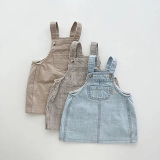Denim Suspender Dress - RYAN AND REMI