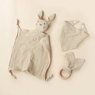 Muslin Wooden Ring Teething Set - RYAN AND REMI