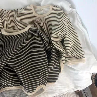 Long Sleeve Stripe Pullover - RYAN AND REMI