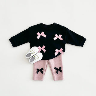 3D Ribbon Sweat and Pants Set - RYAN AND REMI
