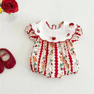 Bunny Rabbit Strawberry Romper