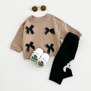 3D Ribbon Sweat and Pants Set - RYAN AND REMI