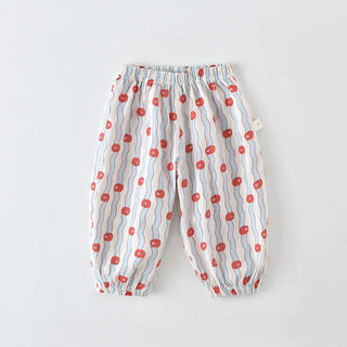 MILANCEL New Summer Kids Casual Pants 1-5T Cartoon Cat Dog Girls Tapered Pants Ventilate Comfortable Children Trousers - RYAN AND REMI