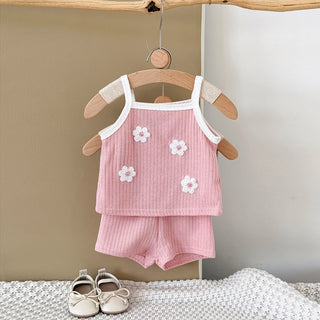 Breathable Camisole Flower Shorts Set - RYAN AND REMI