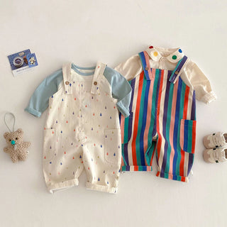 Striped Polka Dot Playsuit - RYAN AND REMI