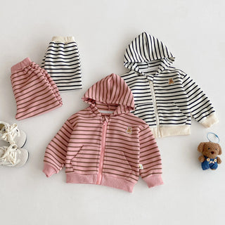 Striped Hoodie Jogger Set