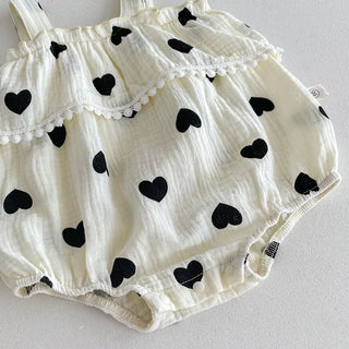 Heart Print Romper Set - RYAN AND REMI