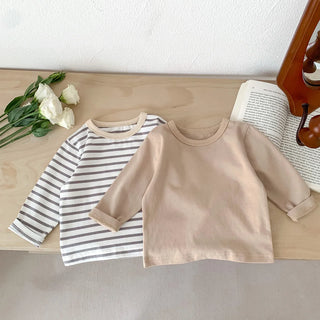 Long Sleeve Striped Top Tees - RYAN AND REMI