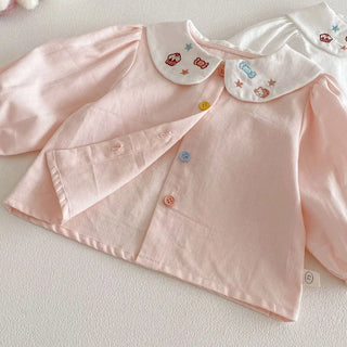 Embroidered Long Sleeve Blouse