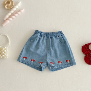 Plaid Mushroom Shorts Set - RYAN AND REMI