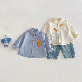 3D Cartoon Button Up Shirt - RYAN AND REMI