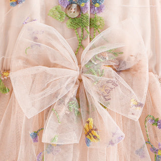 Fluffy Mesh Flower Dress - RYAN AND REMI