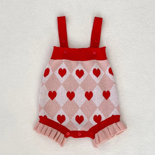 Heart Ruffle Knitted Set