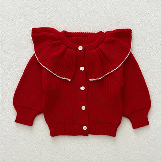 Knitted Flap Collar Cardigan - RYAN AND REMI