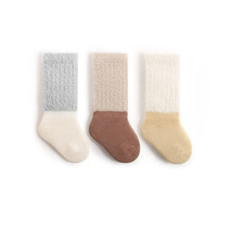 Fleece Lining Color Block Socks - RYAN AND REMI