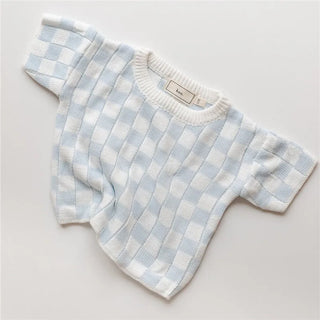 Checkered Knitted Resort Set
