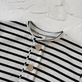 Striped Button Up Jumpsuit