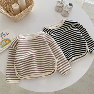 Striped Curved Edge Sweater - RYAN AND REMI