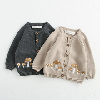 Mushroom Embroidery Cardigan Outfit