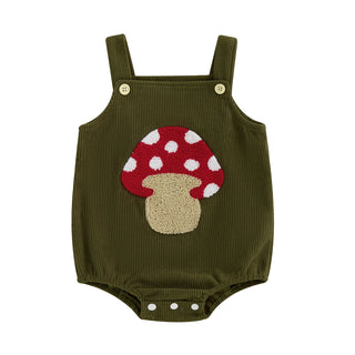 Cute Corduroy Embroidered Romper