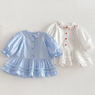 Peter Pan Collar Frill Dress - RYAN AND REMI