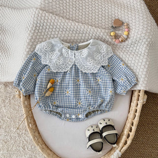 New Autumn Baby Floral Doll Collar Design Briefs Crawling Suit Shorts Crawling Baby Newborn Items Baby Stuff - RYAN AND REMI