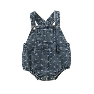 Denim Pocketed Romper - RYAN AND REMI