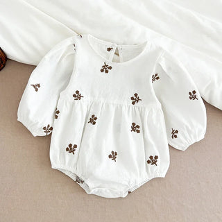 Puff Sleeve Garden Romper - RYAN AND REMI