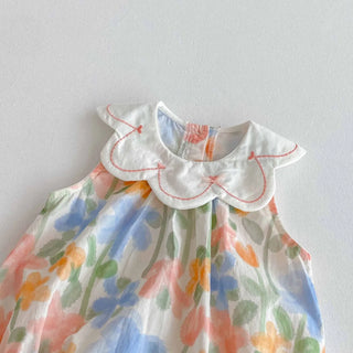 Tulip Petal Neck Romper