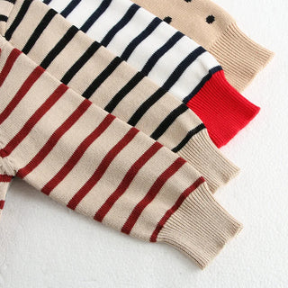 Stripe Cotton Pullover Sweater