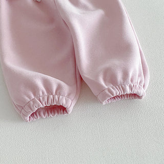 Cartoon Frill Detail Jogger Set