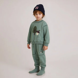 Fuzzy Embroidered Jogger Set - RYAN AND REMI