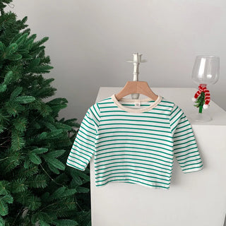 Long Sleeve Striped Top Tees - RYAN AND REMI