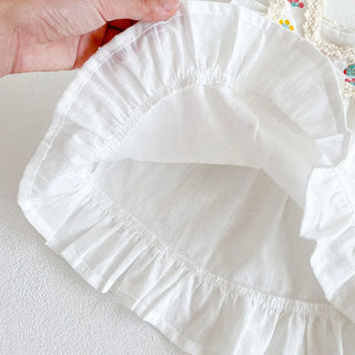 MILANCEL 2022 Summer Baby Bodysuits Embroidery Girls One Piece Lace Pure Cotton 100 Days Baby Cothing - RYAN AND REMI