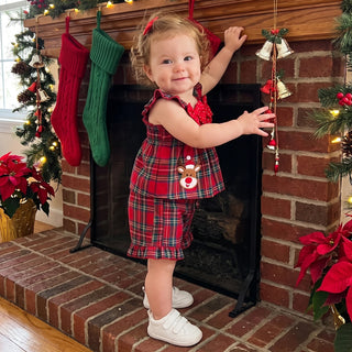 Christmas Plaid Shorts Set