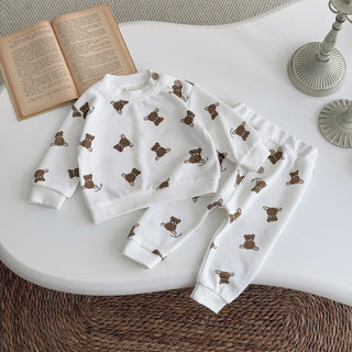 Little Bear Full Print Pants Set