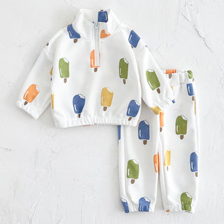 Ice Cream Zip Up Jogger Set - RYAN AND REMI