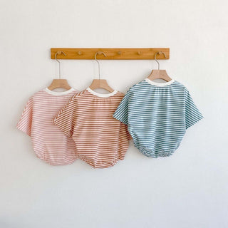 Oversized Striped T-Shirt Romper - RYAN AND REMI
