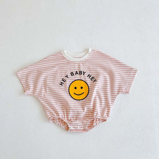 Oversized Striped T-Shirt Romper - RYAN AND REMI