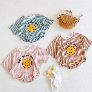 Oversized Striped T-Shirt Romper - RYAN AND REMI